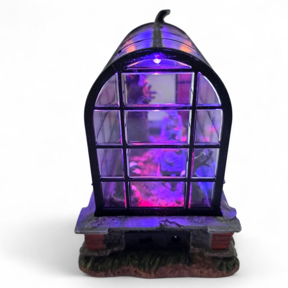 Pumpkin Hollow Spooky Greenhouse LED Color Changing Musical Halloween Village Bu - Picture 6 of 11